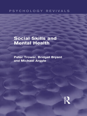 cover image of Social Skills and Mental Health (Psychology Revivals)